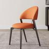 Off White Dining Chair Set of 4 High Back Upholstered Kitchen Chairs with Metal Legs and Non-Slip Feet Leather Dining Room Chairs for Dining Room Living Room Lounge Dining Room view 2
