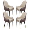 Dining Chairs Set of 4,Modern Kitchen Dining Room Chairs,Upholstered Dining Accent Side Chairs in Faux Leather Cushion Seat and Sturdy Metal Legs view 1