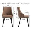 Set of 4 Water Proof PU Leather Dining Chairs with Metal Legs Kitchen Dining Room Furniture Chairs Living Room Side Chairs Kitchen Living Room Lounge Counter Chairs view 3