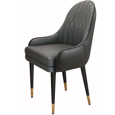 Dining Chairs Set of 4,Modern Kitchen Dining Room Chairs,Upholstered Dining Accent Side Chairs in Faux Leather Cushion Seat and Sturdy Metal Legs