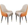 Dining Chairs Set of 4,Modern Kitchen Dining Room Chairs,Upholstered Dining Accent Side Chairs in Faux Leather Cushion Seat and Sturdy Metal Legs view 1