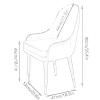 Dining Chairs Set of 4,Modern Kitchen Dining Room Chairs,Upholstered Dining Accent Side Chairs in Faux Leather Cushion Seat and Sturdy Metal Legs view 3