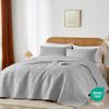 akkialla King/Cal King Size Quilt Bedding Set,Light Grey Lightweight Microfiber Soft Bedspread,Modern Style Geometric Pattern Coverlet Set for All Seasons,3 Piece(1 Quilt,2 Pillow Shams) view 2
