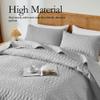 akkialla King/Cal King Size Quilt Bedding Set,Light Grey Lightweight Microfiber Soft Bedspread,Modern Style Geometric Pattern Coverlet Set for All Seasons,3 Piece(1 Quilt,2 Pillow Shams) view 3
