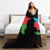 Azerbaijan Terrain Map Throw Blanket 50"x40" Soft Cozy Blanket for Bed Sofa Couch Camping and Travel view 4
