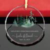 ALEINA ORNAMENT Personalized Engaged Christmas Ornament 2025, Customizable Holiday Keepsake for Newly Engaged Couples, Custom Couples Xmas Gift view 1