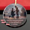 ALEINA ORNAMENT Personalized Engaged Christmas Photo Ornament 2025, Customizable Holiday Keepsake for Newly Engaged Couples, Custom Couples Xmas Gift view 3