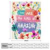 Yiyeqiu Flower Throw Blanket, Soft Fleece, 60*80 inch, Multicolor, Floral Casual Cozy view 2