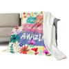 Yiyeqiu Flower Throw Blanket, Soft Fleece, 60*80 inch, Multicolor, Floral Casual Cozy view 3