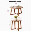 ZNKJYSZQ Round Coffee Table Set of 2, Solid Wood Coffee Table Farmhouse Rustic End Table, Side Tea Table Wood Look Accent Furniture for Living Room, Sturdy and Easy Assembly(Brown) view 2
