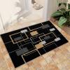 5x6 Rug for Living Room, Medieval Geometric Rugs for Bedroom, Modern Stylish Machine Washable Rugs, Non-Slip Foldable Easy to Clean Carpet for Restaurant Office Apartment Decor - Black view 4