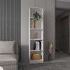 YHUBHSIS White Freestanding Display Storage Shelves Tall Bookcase 5 Tier Media Tower Rack CD DVD Slim Storage Cabinet, Compact Corner Bookcase, Easy to Match for Living Room, Office, Study, Bedroom view 3