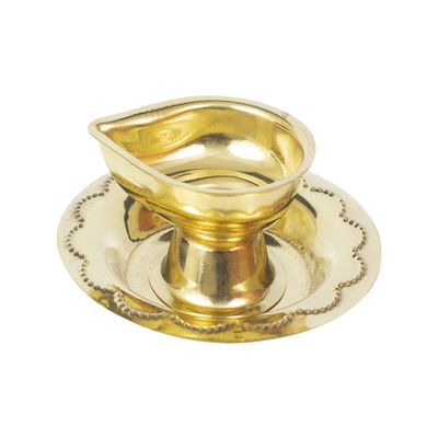 Brass Diya for Puja | Pooja Aarti | Arti Deepak Deepam Oil Lamp for Home Temple Decor Gifts Puja Articles Decor Gifts (1) - DD Diya