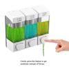 Hand, Wall, Liquid Lotion Shampoo Dispensers, Press Type 3 Chambers 1050ml with ABS Material for Home Bathroom view 3