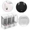Hand, Wall, Liquid Lotion Shampoo Dispensers, Press Type 3 Chambers 1050ml with ABS Material for Home Bathroom view 4
