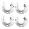 FONDOTIN 1set Stainless Steel Wardrobe Closet Rod Brackets Heavy Duty Clothes Pole Holders Screws Easy to Install Closet Rod Seats for Hanging Towels and Clothing view 1