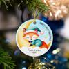 Baby's First Christmas Ornament 2026, Custom Name Baby Fox 1st Xmas Ceramic Ornament, Personalized Cute Fox 1st Christmas Ornament Gifts for Son Daughter, Customized Kid Animal Christmas Ornament view 4