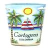Cartagena Colombia Blue Palms In and Out Shot Glass view 1