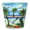 Cartagena Colombia Blue Palms In and Out Shot Glass view 2