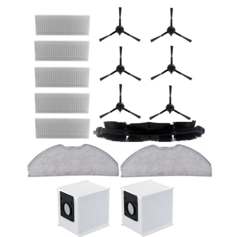 SQJZWOD Roll Brush Side Brush HEPA Filter Mop Cloth Dust Bag .Compatible for Botslab S8 Plus. Robotic Vacuum Cleaner Spare Parts Accessories