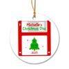 Christmas Disc Ornament 2025, Personalized Christmas Disc Xmas Tree Ornament Decorations, Christmas Disc Ornament Keepsake Gifts for Family Friends Kids, Custom Name & Year Christmas Disc Ornaments view 1