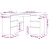 ANYCHOLE Corner Desk White and Sonoma Oak 57.1"x39.4"x29.9" Engineered Wood,Corner Computer Desk with Ample Storage Engineered Wood Sturdy and Durable Office Furniture, Office Desks view 2