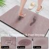 Blush Pink Bath Mat Set 2 Piece - Quick Dry Super Absorbent Diatomaceous Earth Bathroom Rugs With Rubber Backing Non-Slip for Shower Floor, 47x17 + 24x17 view 3