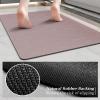 Blush Pink Bath Mat Set 2 Piece - Quick Dry Super Absorbent Diatomaceous Earth Bathroom Rugs With Rubber Backing Non-Slip for Shower Floor, 47x17 + 24x17 view 4