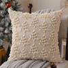 Allorry Christmas Pillow Covers 18x18 inch Set of 2 Soft Plush Faux Fur Christmas Decor Beige Xmax Tree Yellow Colored Lights Decoration Throw Pillow Case for Winter Holiday Sofa Living Room PT003C18 view 3