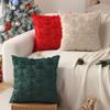 Allorry Christmas Pillow Covers 18x18 inch Set of 2 Soft Plush Faux Fur Christmas Decor Beige Xmax Tree Yellow Colored Lights Decoration Throw Pillow Case for Winter Holiday Sofa Living Room PT003C18 view 4