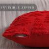 Allorry Christmas Pillow Covers 16 x 16 Set of 2 Christmas Decoration Red Xmas Tree Pillow Cases Plush Faux Fur Soft Cushion Case for Winter Xmas Holiday Home Bedroom Sofa Decors SY-003-B16 view 2
