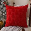 Allorry Christmas Pillow Covers 16 x 16 Set of 2 Christmas Decoration Red Xmas Tree Pillow Cases Plush Faux Fur Soft Cushion Case for Winter Xmas Holiday Home Bedroom Sofa Decors SY-003-B16 view 3
