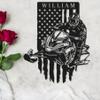 Personalized Us Flag Snowmobile Rider Metal Wall Art Home Decor; Custom Snowmobiler Metal Name Sign; Snowmobile Jump Metal Wall Art; Custom Snowmobile Racing Last Name Signs For Lover Gifts/07 view 1