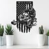 Personalized Us Flag Snowmobile Rider Metal Wall Art Home Decor; Custom Snowmobiler Metal Name Sign; Snowmobile Jump Metal Wall Art; Custom Snowmobile Racing Last Name Signs For Lover Gifts/07 view 2