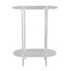 TOPINCN Acrylic Side Table, 2 Tier End Table Transparent Oval for Living Room Office Bedroom, Coffee Table with Detachable Design, Lightweight and Sturdy view 1
