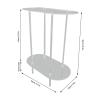 TOPINCN Acrylic Side Table, 2 Tier End Table Transparent Oval for Living Room Office Bedroom, Coffee Table with Detachable Design, Lightweight and Sturdy view 2
