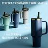 2 Pack Replacement Leak Proof Lid Compatible with Stanley 40oz Quencher Tumbler,100 color combinations for Stanley Cup Accessories,Flip Straw Lids for Quencher H2.0 (Army Green, +Peach Pink) view 4