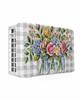 Floral Yellow Indoor Air Conditioner Cover for Window Units, Double Insulation Adjustable Waterproof Indoor AC Cover with Elastic Straps 21'' x 15'' x 3.5'' Rose Flower Eucalyptus Leaf Botanical Herbs view 1