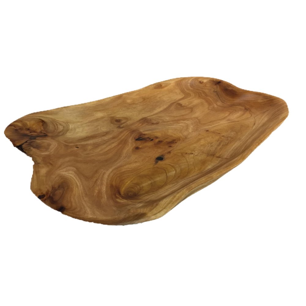 ARISE-SUN Live Edge Wood Serving Platter (Medium 15-16")