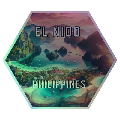 El Nido Philippines Holographic Souvenir Vinyl Decal Sticker 4-Inch