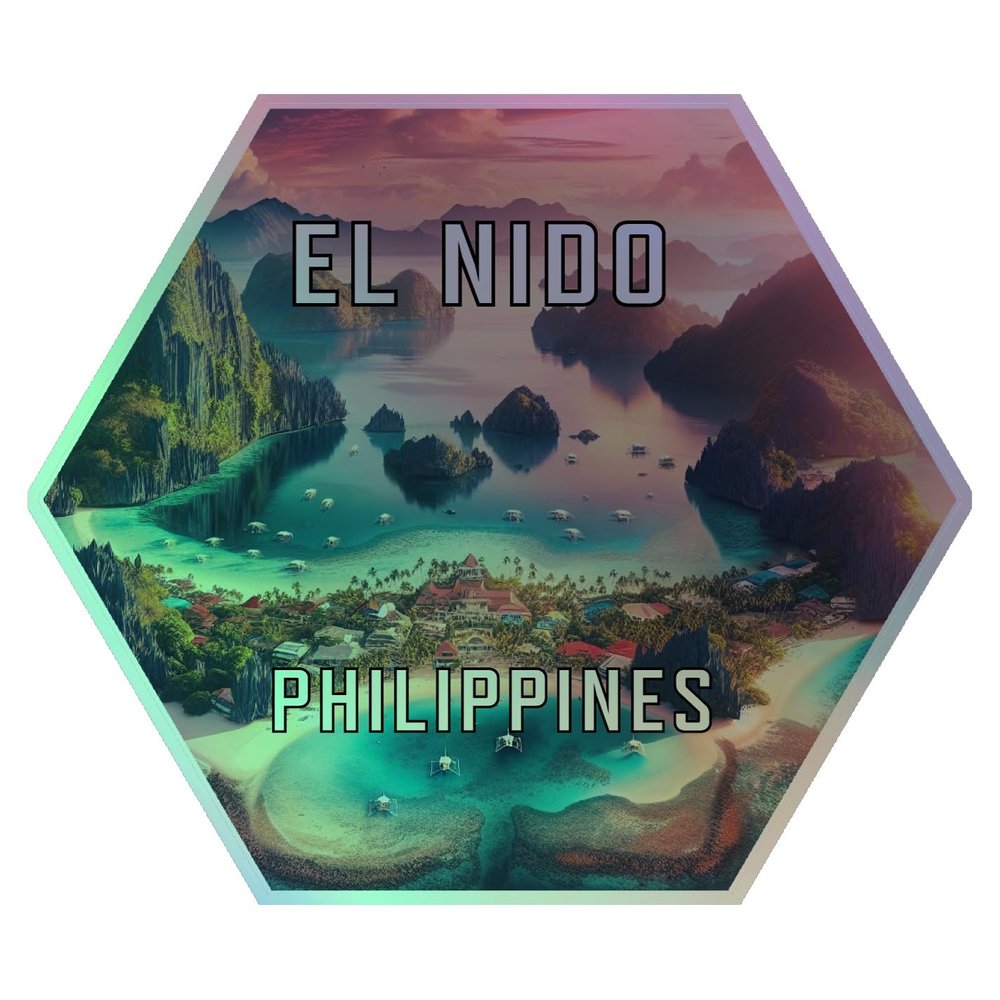 El Nido Philippines Holographic Souvenir Vinyl Decal Sticker 4-Inch