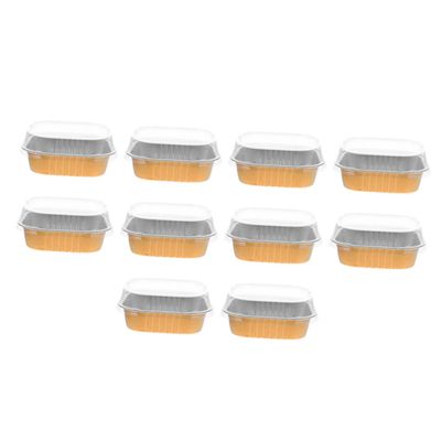 CATIEBYE 10pcs Cupcake Boxes Cake Container Reusable Baking Box Lids for Foil Pans