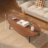 Aimeryup Villa Tea Table Side Table Coffee Table Shaped Artificial Board Metal Leg Sofa Porch Living Room Hallway(Size:120X60X38CM,Color:D) view 3