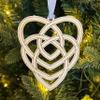 Celtic Mother's Knot Ornament - Present for Mom Celebrating the Unending Bond Between Mother and Child - Beautiful Gold Decoration - Interwoven Heart Keepsake Gift view 2