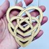 Celtic Mother's Knot Ornament - Present for Mom Celebrating the Unending Bond Between Mother and Child - Beautiful Gold Decoration - Interwoven Heart Keepsake Gift view 4