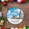 London Ornament with Big Ben Tower, Personalized Cityscape Big Ben Christmas Ornament, Big Ben in London Xmas Ornament 2025, Tower Big Ben London Landscape Ornament with Custom Name/Year view 4