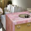 18 x 36 Inches Oval Shape Epoxy Coffee Table Top Rose Quartz Study Room Corner Table for Home Furniture Decor view 2