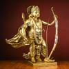 Mridaya Brass Lord Ramchandra Idol | 64 CM Lord Rama Figurine | Divine Ayodhya Statue view 2