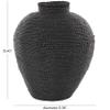 Deco 79 Metal Handmade Decorative Vase Wrapped Pot Centerpiece Vase, Flower Vase for Home Decoration 11" x 11" x 13", Black view 2