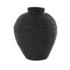 Deco 79 Metal Handmade Decorative Vase Wrapped Pot Centerpiece Vase, Flower Vase for Home Decoration 11" x 11" x 13", Black view 3